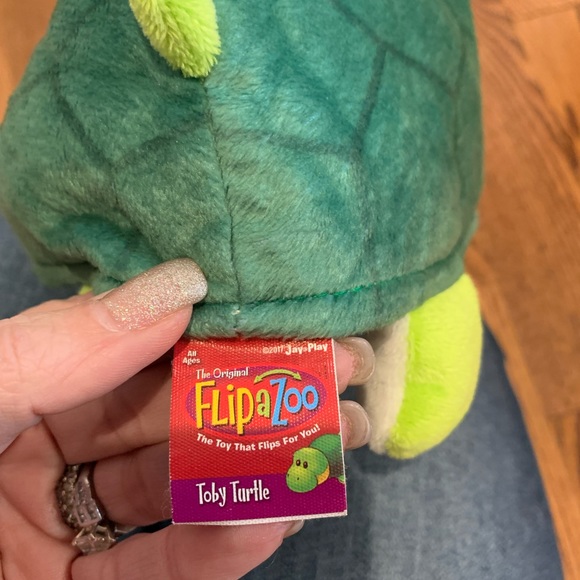 16" Plush 2 in 1 Pillow - Rainbow Tiger Transforming to Turtle - Picture 7 of 10